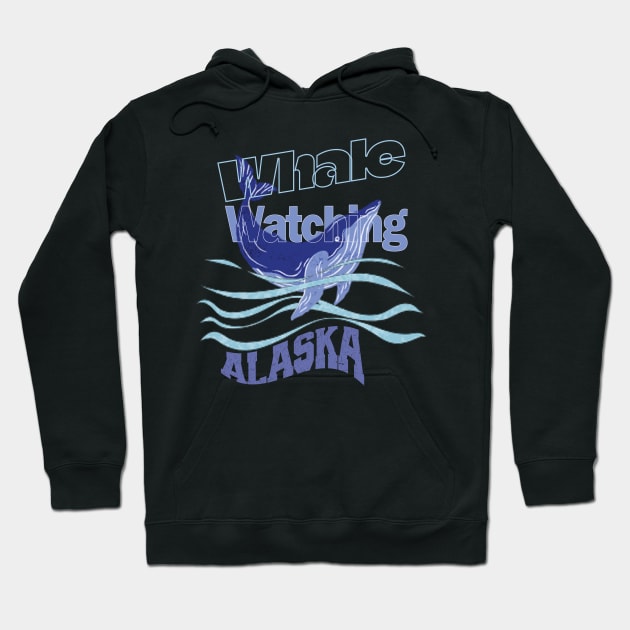 Alaska Whale Watching humpback beluga orca killer whales Hoodie by TeeText